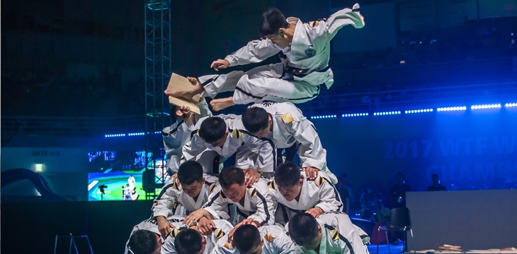 The ITF demonstration Team at the WT World Championships 2017 in Muju/South Korea